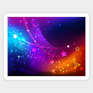 Bright abstract background with stars Sticker